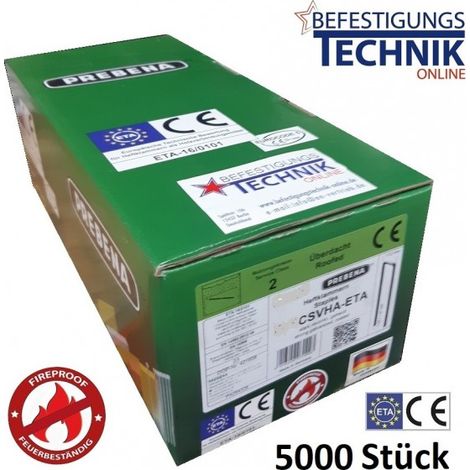 Prebena Q-67CSVHA-ETA 67mm Brandschutz Klammern verzinkt für Senco Würth Q Haubold HD7900 5,0M KL-39"-"EN13915