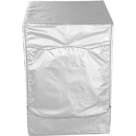 Housse de protection universelle imperméable et anti-poussière pour machine à laver (housse pour machine à laver avec revêtement argenté, taille L, ouverture frontale) (1/5)