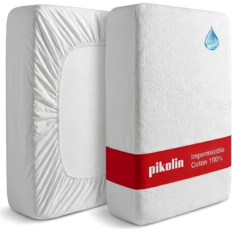 Protège Matelas 160 x 200 cm Hauteur max. 32 cm Imperméable en 100% Coton Extra Douce avec Certifié Oeko-Tex - Housse de Matelas Respirante et Absorbante (1/5)