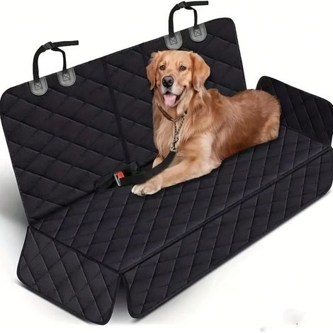 Housse de siège de voiture pour chien de 53in, housse de banquette arrière pour chiens, protecteur de siège de voiture pour animal de compagnie, housse de siège de voiture banquette imperméable, antid (1/4)