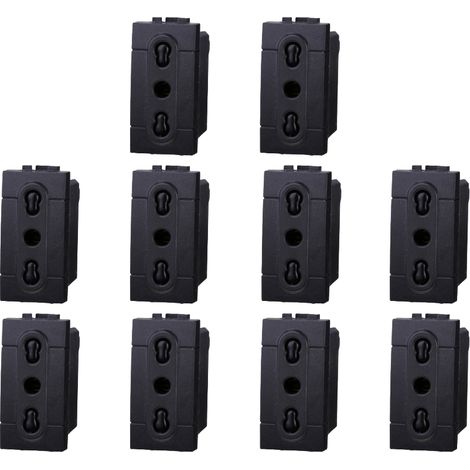gloca 10er Set Bivalente 2+T 16A Zweiwege-Steckdosen Kompatibel mit Living-Serie