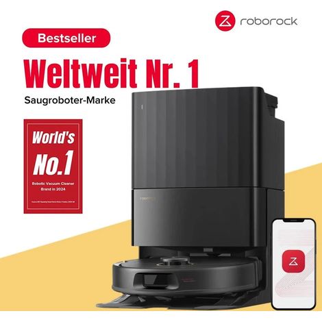 Roborock Qrevo S5V Saugroboter mit Wischfunktion&Hebarem Wischmopp, 12.000Pa Saugkraft, (Upgrade-Version vom Qrevo Pro)