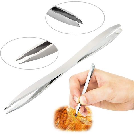 Kit de 3 piezas para el tratamiento contra pulgas y garrapatas para perros y gatos: pinzas, gancho y tenedor fabricados en acero inoxidable. (1/5)