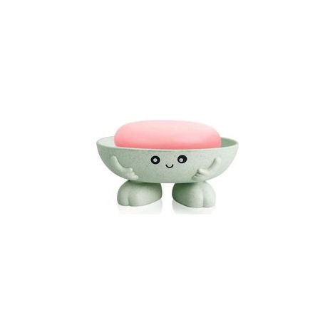 Porte-savon mignon porte-savon pour enfants créative beau bar porte-savon compteur pour douche salle de bain plan de travail cuisine (vert) (1/5)