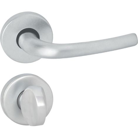 Domino poignee de porte aurea r m4 wc poignee avec rosace wc chrome satine