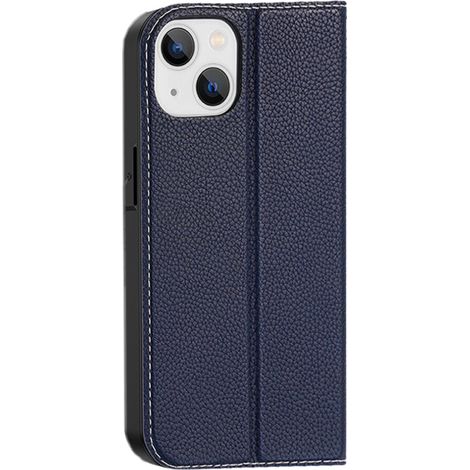 Echtleder-Handyhülle im Brieftaschenstil für iPhone 14 Pro Max, kratzfest und ultradünn, mit verstecktem Magnetverschluss. (1/2)