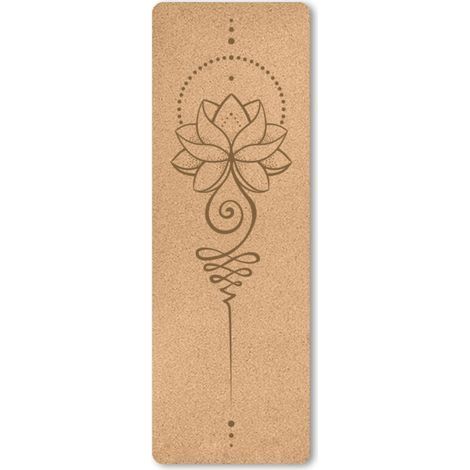 Tapis De Yoga en Liège Naturel 100% Tapis d'exercice Ecologique Haute Densité183X61Cm avec Sangle De Transport pour La Maison, Le Pilates,Le Gymnase Et L'Entraînement (1/4)