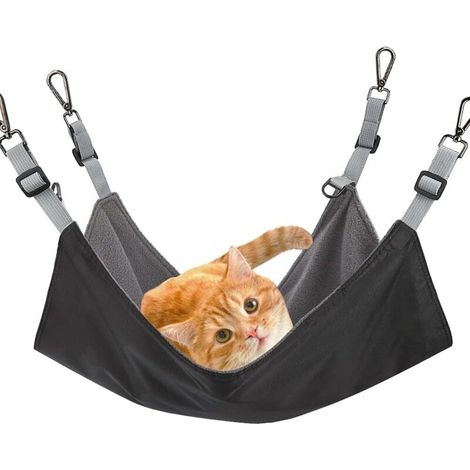 Cage hamac avec hamac double face, convenant aux chats, furets, souris, lapins, petits chiens ou autres animaux de compagnie.