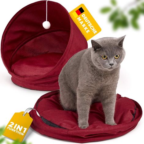 2-in-1 Katzenbett, Größe S, Rot