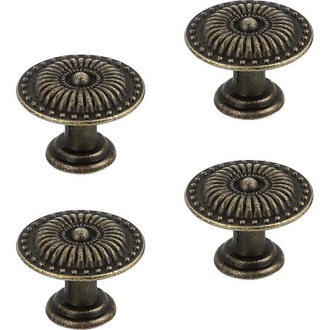 Lot de 4 poignées de placard en alliage de zinc, boutons de tirage, poignées de meubles de maison, poignées de tiroir pour commode (1/3)