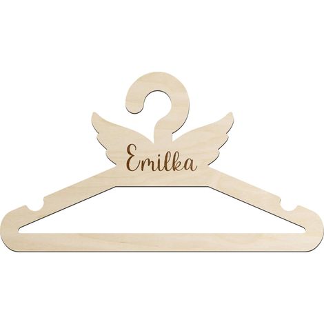 Cintre personnalisé avec un nom pour vêtements de baptême. (1/3)