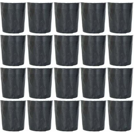 100Pcs Pots de Pépinière en Plastique Pot de Départ Dégradable Jardin Fleur Nutrition Pot Outil de Jardin pour Plantes Succulentes Boutures Semis cinq tailles (1/4)