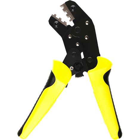 Pince à sertir professionnelle à cliquet pour cosses JX-48B, pour câbles de 3,96 à 6,3 mm (26-16 AWG), section de sertissage de 0,14 à 1,5 mm², compatible avec les câbles Dupont. (1/3)