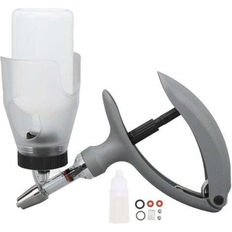 Injecteur animal Seringue pour bétail Seringue continue réglable automatique Injection de vaccin vétérinaire 1ML 0.1-1ML réglable (1/5)