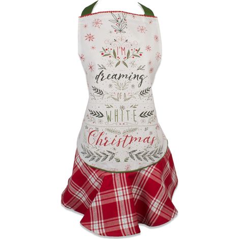 Tablier de cuisine de Noël pour femme Taille adulte réglable pour cuisiner, pâtisserie, artisanat et divertissement, taille unique (1/5)