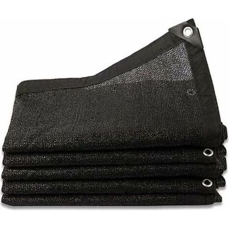 1pc, noir, filet d'ombrage 8 aiguilles ombre 80% voile d'ombrage épaisse renforcée, filet coupe-vent pour serre avec œillets, pour couverture de plantes/serre/jardin/pergola (3x5m) (1/4)