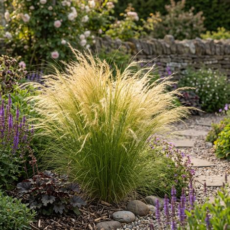 Cheveux dange tenuissima Pony Tails 40cm Pot 3L - Stipa tenuissima Pony Tails (1/4)