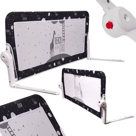 Protection de lit de barrière de porte de sécurité 150cm noir