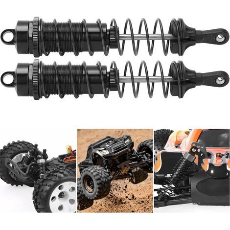 Pieces Adjustable Oil Shock Absorbers 1/8 RC 140mm for TRAXXAS SLASH 2WD - Black (1/5)