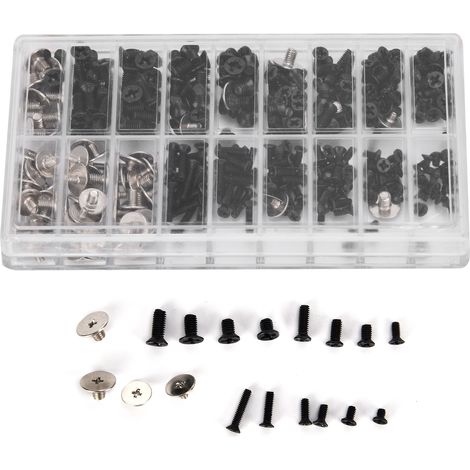 Kit de 360 vis pour ordinateur en acier allié, assortiment de micro-vis cruciformes M2 M2.5 M3, fixations complètes (1/5)