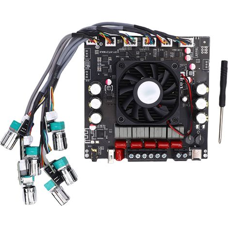 Carte amplificateur BT 2.1 canaux 200Wx2 et 400W, contrôle des basses aigus, amplificateur sonore pour haut-parleur domestique, PC et téléphone (1/5)
