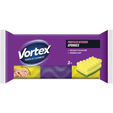 VORTEX PROFILED & CARE Küchenschwämme 3 Stk Küchenschwämme