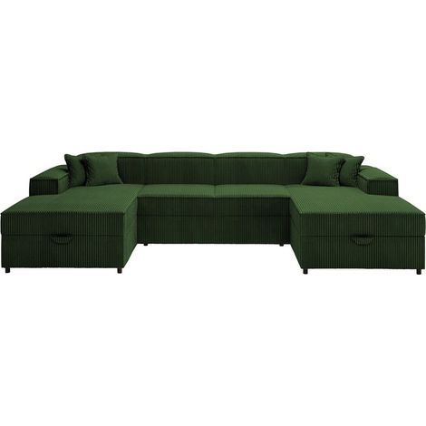 Sofá rinconero Clovis 115, Poso 14, Función de descanso, Almacenaje, 320x166x79cm, 0