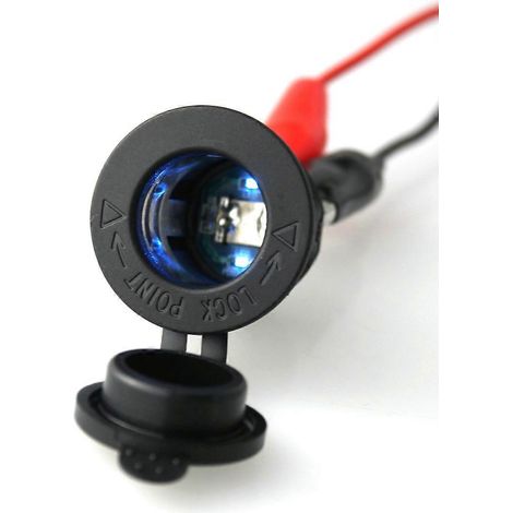 Cache-prise allume-cigare 12V/24V pour voiture (lumière bleue) (1/5)