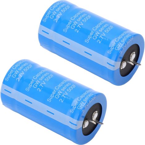 2 Stück Kfz-Farad-Kondensatoren 2,7 V 500 F Energiespar-Blau-Kfz-Gleichrichter Super-Farad-Kondensatoren (1/5)