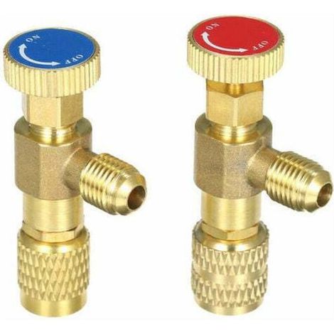 Valve de charge de réfrigérant R12/R410, soupape de sécurité de réfrigérant pour climatisation, vannes de régulation de débit en cuivre, soupape de sécurité au fluorure de cuivre