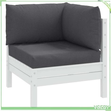 4002651 Coussins de palette lot de 3 anthracite mélangé tissu (1/5)