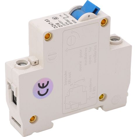 Disjoncteur miniature monophasé pour montage sur rail DIN, protection basse tension 230 V/400 V, 16 A (1/5)