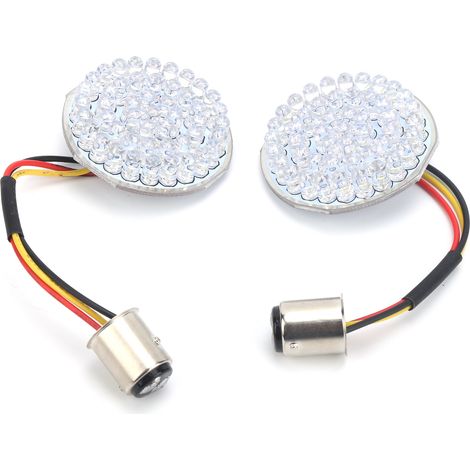 Clignotants LED Moto Blanc Jaune Lumineux pour Touring 2014-2017 Feux de Direction Haute Visibilité (1/5)