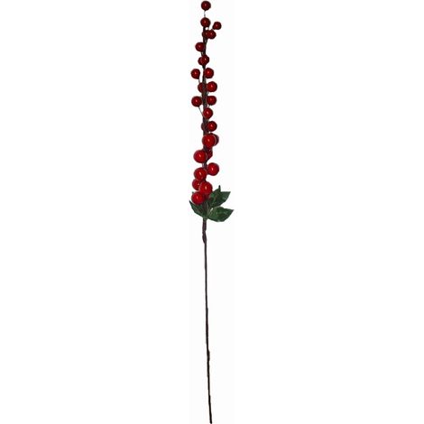 Stelo bacca palline rosse decorazioni per albero di natale addobbi natalizi set3 casa ornamento vetrine negozi hotel (1/5)