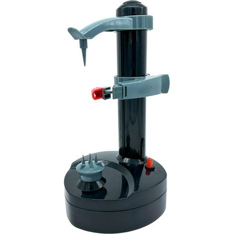 Éplucheur électrique pour fruits et légumes Hygiénique et sûr Épluchage rapide Outil multifonctionnel Éplucheur de carottes automatique, noir, plastique (1/5)
