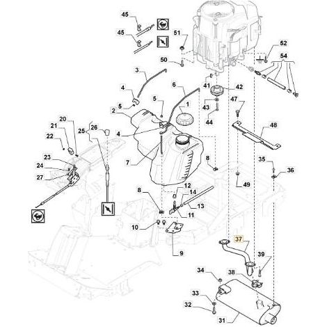 TUBO RACCORDO SCARICO MOT. HONDA GXV660 ORIGINALE STIGA - 118738260/0