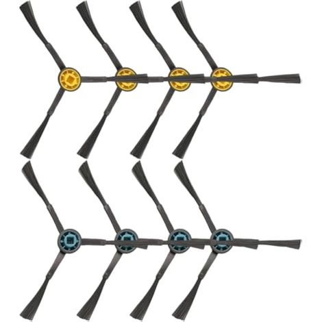 Lot de 8 brosses latérales pour aspirateur Midea M9 pour robot Eureka E10S - Accessoires de rechange faciles à enlever (1/5)