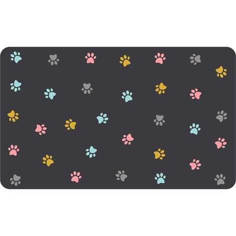 Alfombrilla de alimentación para perros y gatos, 50 x 30 cm, de silicona, impermeable y antideslizante.