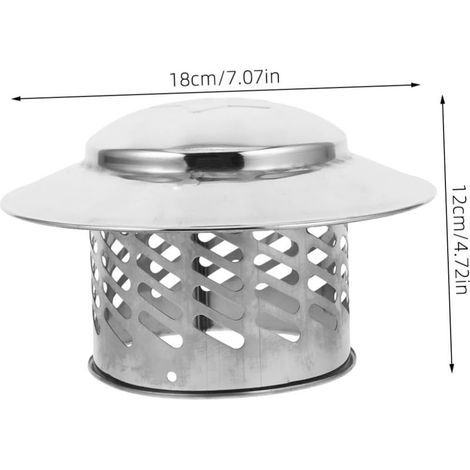 Rainproof stainless steel chimney cap for exhaust systems, elegant cap to protect the pipe, easy and durable installation (1/5)