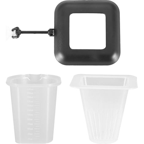 Dispensador de gusanos de plástico rojo para acuarios con ventosa – 6,3 cm – Blanco y negro (1/5)