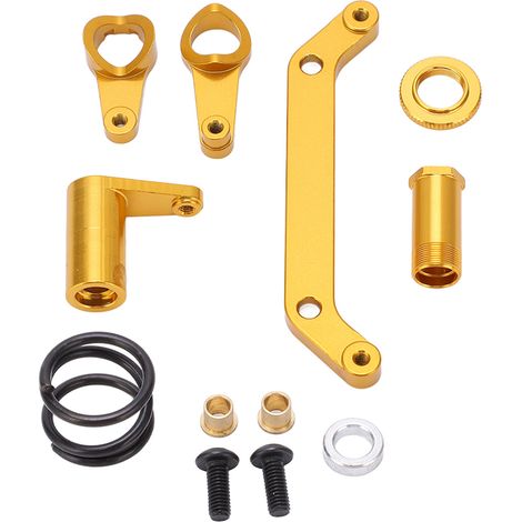 Kit de direction en alliage d'aluminium pour JLB, compatible avec les voitures radiocommandées Monster Truck Series 1/10 (couleur or). (1/5)