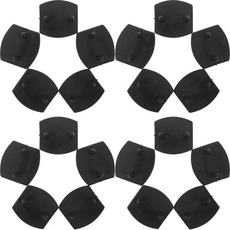 Lot de 50 supports de sommier en plastique PP noir (1/5)