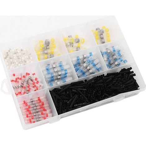 Connecteur thermorétractable, Terminal d'isolation, accessoire de soudage, Kit de joint étanche, 500 pièces (1/5)