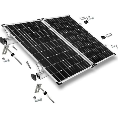 Befestigungskit Solarpanel Wellethernit Blechdach 2 Solarpanele PV Module Solar 0% nach §12 Abs. 3 UstG (1/3)