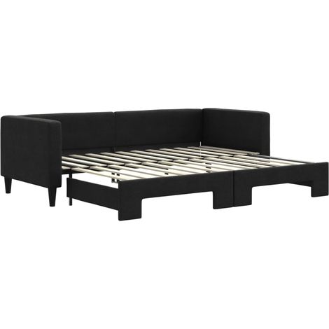 Maison Exclusive - Divano Letto con Letto Estraibile Nero 80x200 Tessuto