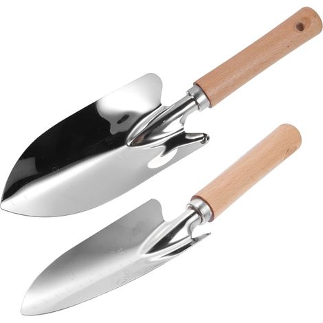 2 sets d'outils de jardinage truelle truelle de plantation truelle de terre bois (1/5)