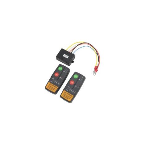 Kit di controllo remoto wireless per verricello di recupero 12V/24V per camion, ATV, SUV, con interruttore combinato da 75 piedi (23 metri), telecomando incluso.