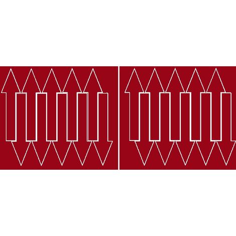 Adesivi a forma di freccia, 15x4 cm, 20 pezzi, rosso scuro lucido.