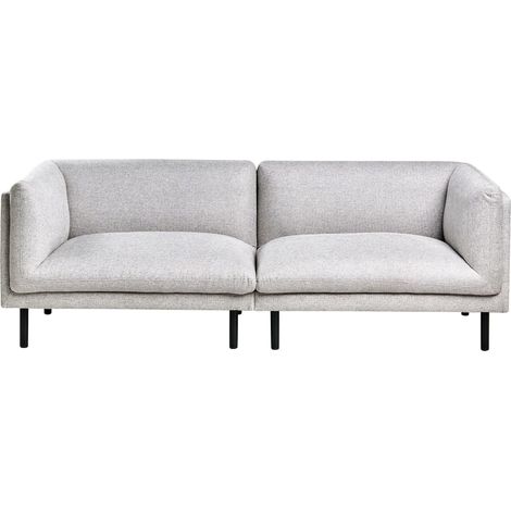 Sofa 3 Seater VORGOD Fabric Light Grey (1/5)
