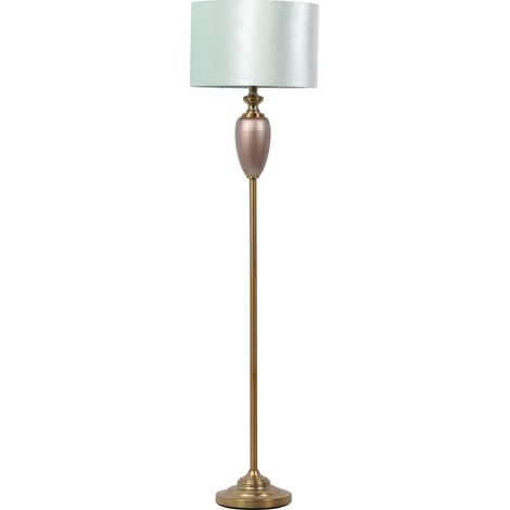 Lampadaire en verre beige vert 43 x 43 x 171 cm (1/5)